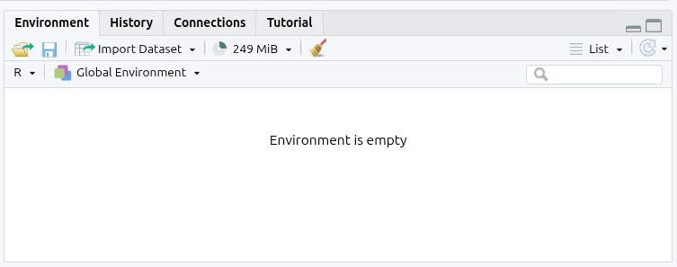 (Global) Environment is empty