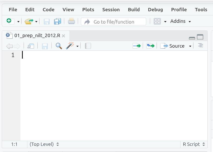 Create a New File in Current Directory dialog