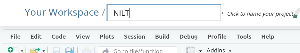 Click on ‘Untitled Project’ to give your project a name