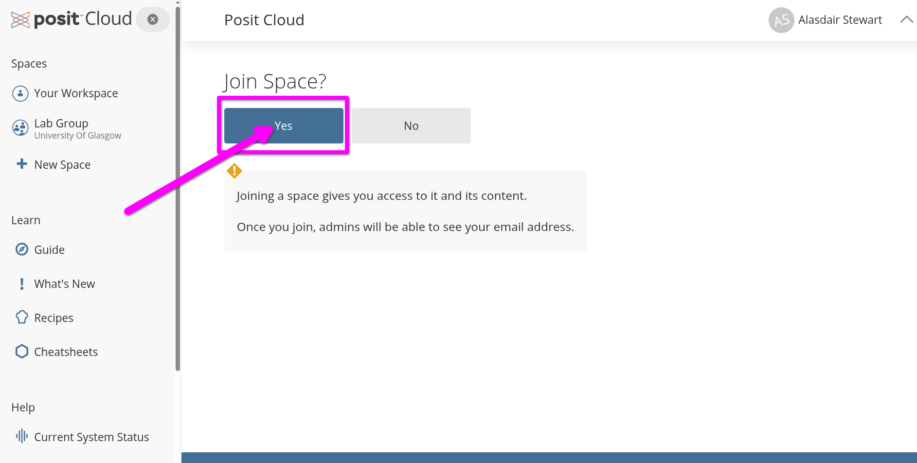 Join Lab Group Space