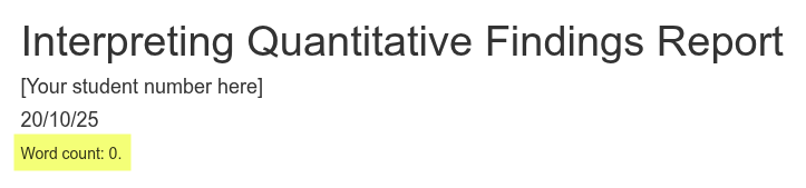 Word count when knitting the R Markdown template